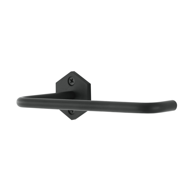 Matte Black Stainless Steel and Brass Toilet Paper Holder