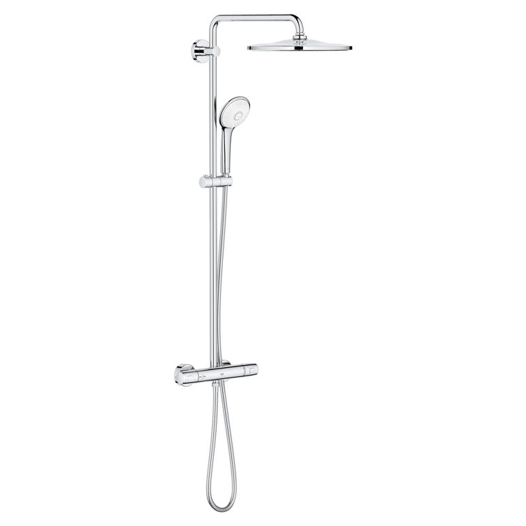 Euphoria 310 Chrome Thermostatic Shower System with Rain Showerhead