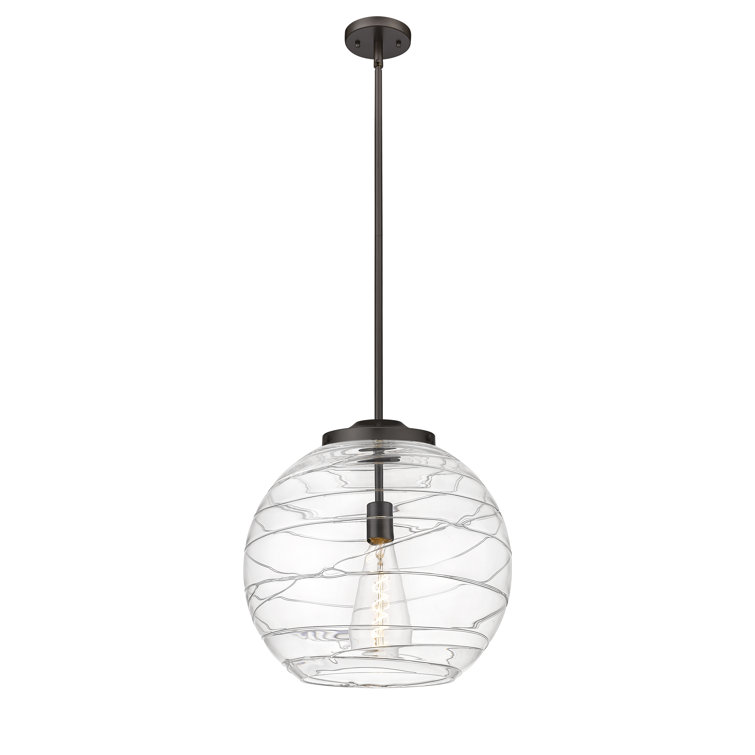 Athens 17'' Oil Rubbed Bronze Globe Pendant with LED Flexibility