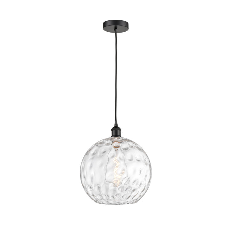 Edison Matte Black 15'' Indoor/Outdoor Mini Pendant Light