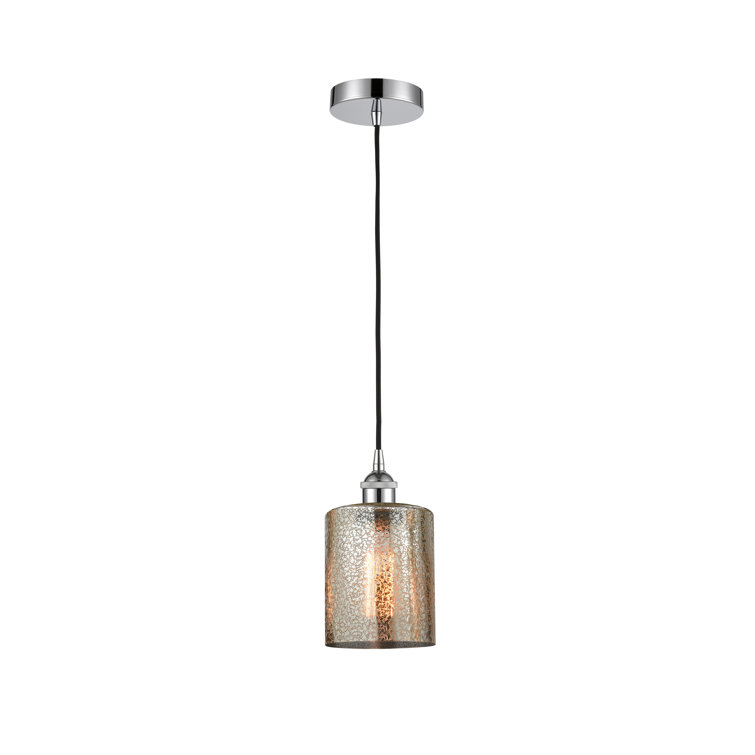 Edison Mini Drum 8'' Polished Chrome Indoor/Outdoor Pendant Light