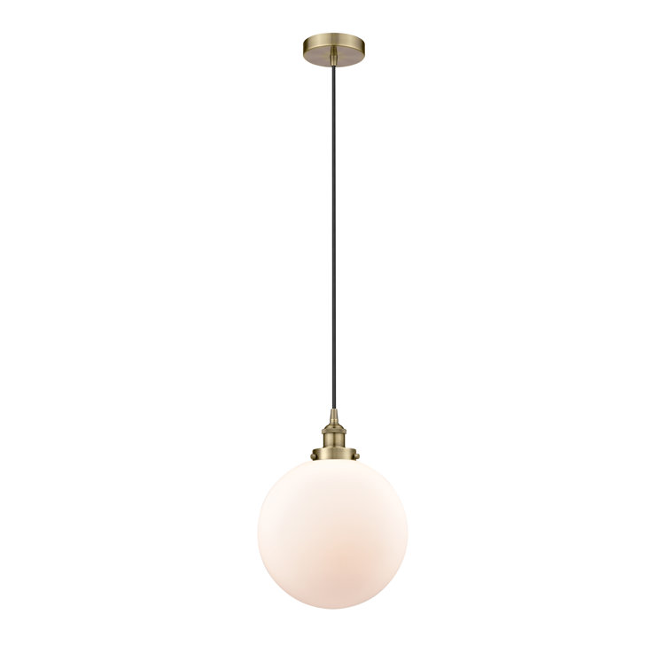 Edison Antique Brass 15" Globe Mini Pendant with LED Option