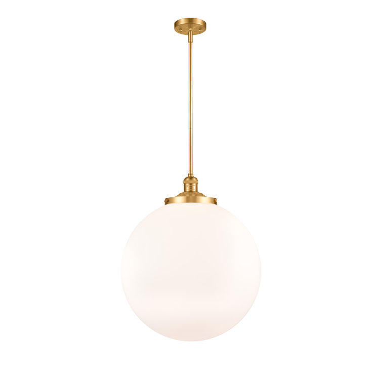 Beacon Gold Globe 19" Glass Indoor/Outdoor Pendant Light