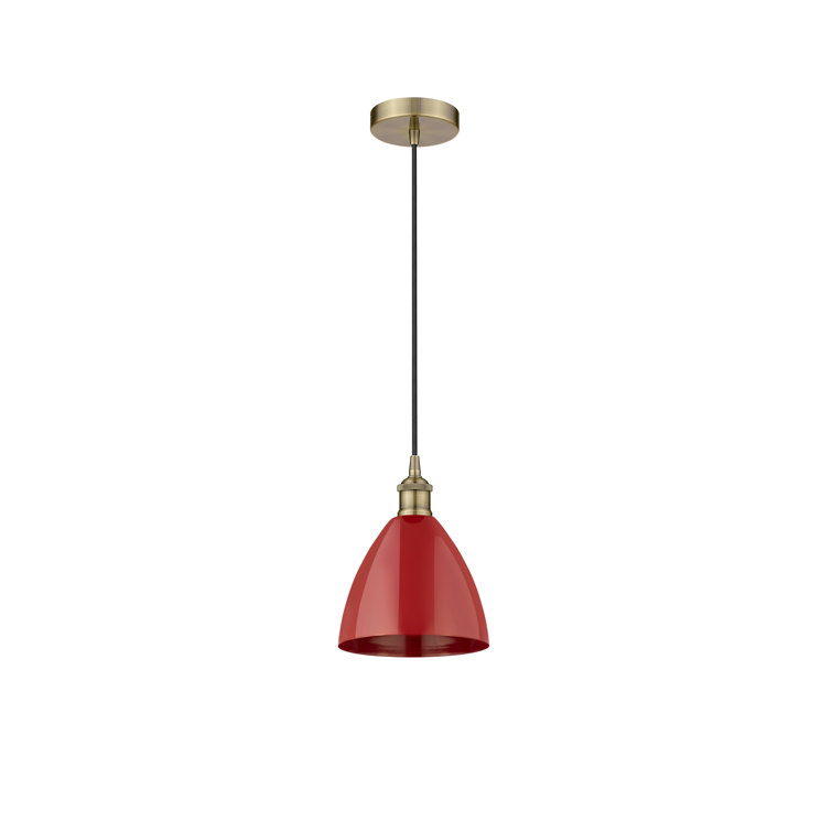 Antique Brass Glass Mini Pendant Light