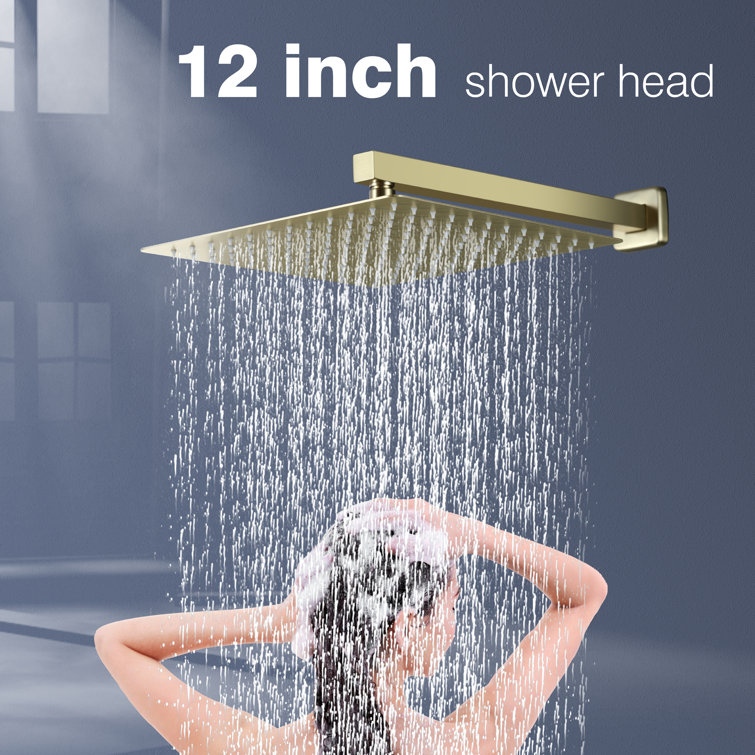 Brushed Gold Multi-Function Wall Mounted Shower System