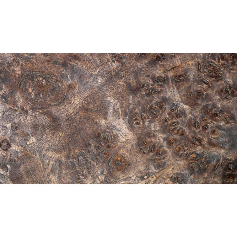 Bedford Burl Wood and Charcoal Marble Nesting Tables Set