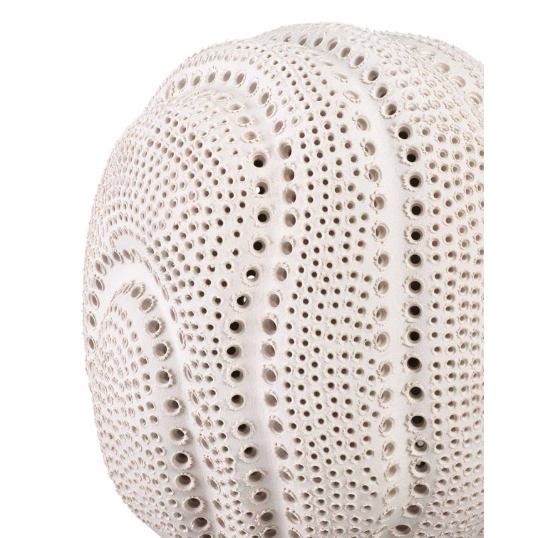 Matte White Porcelain Celestial Sphere Figurine