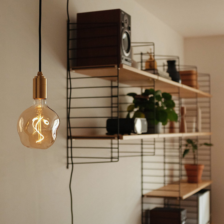 Graphite and Matte Black Mini Pendant Light with Glass Shade