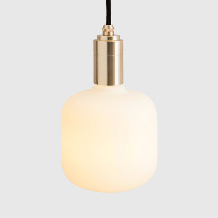 Brass and Frosted Glass Mini LED Pendant Light