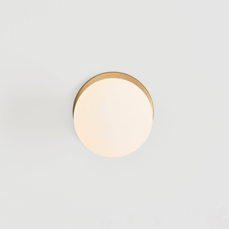 Brass Dimmable Direct Wired Wall Sconce with Sphere Bulb