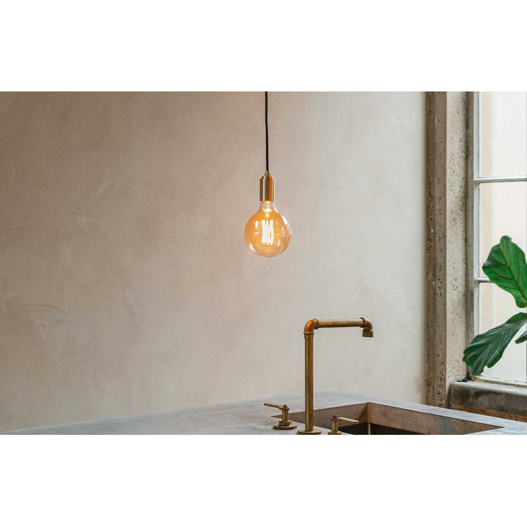 Gaia Mini LED Brass Globe Pendant with Dimmable Light