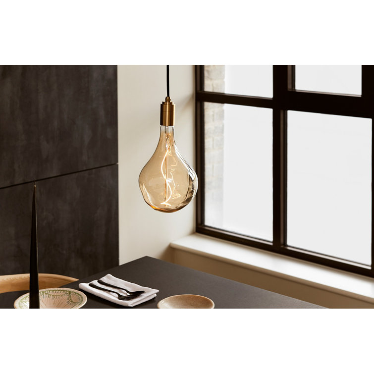Voronoi II Brass Mini Pendant Light with Transparent Glass
