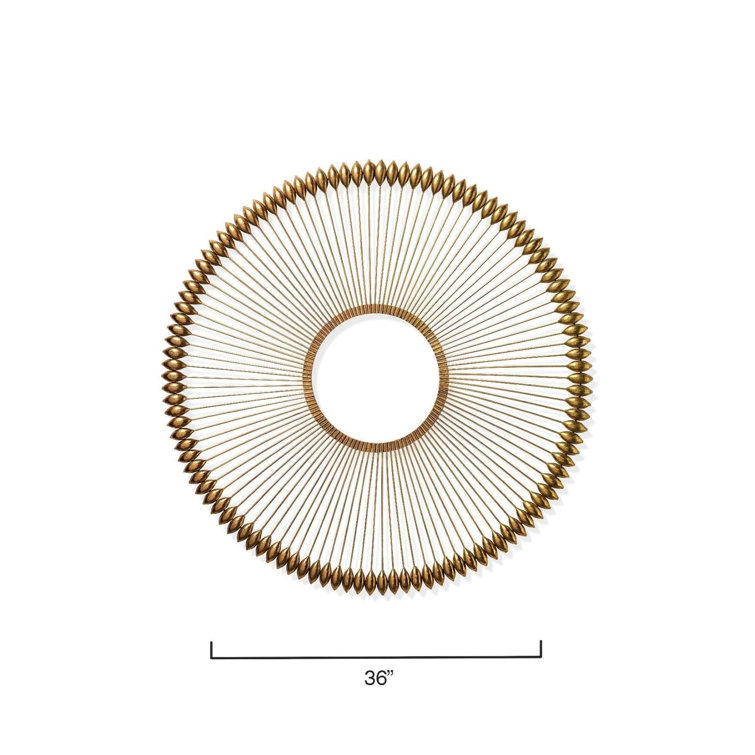 Large Gold Foil Iron Abstract Wall Decor