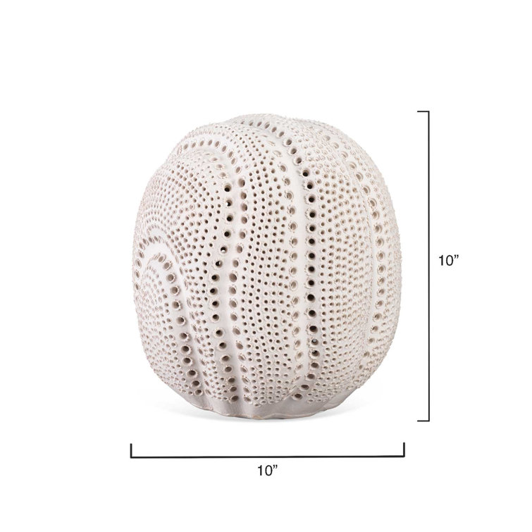 Matte White Porcelain Celestial Sphere Figurine