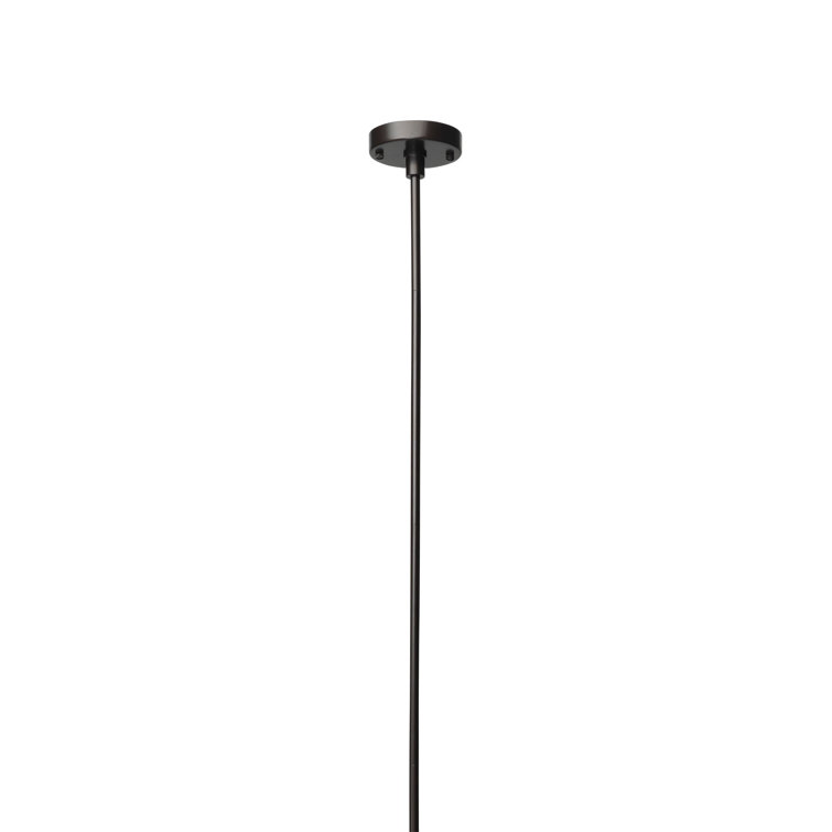 Mini Globe LED Pendant in Oil Rubbed Bronze with Faux Alabaster Shade