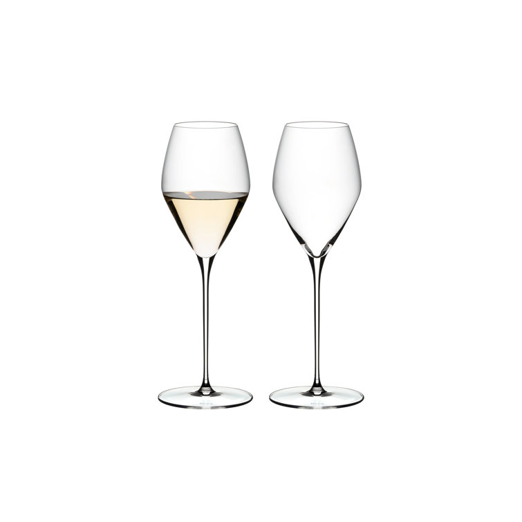 Elegant Clear Glass Wine Goblets Set of 2