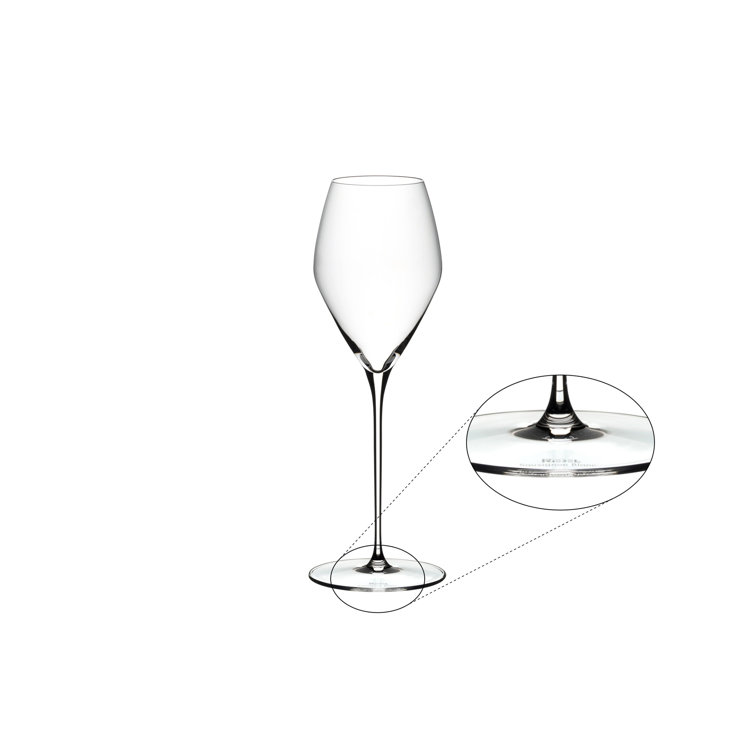 Elegant Clear Glass Wine Goblets Set of 2