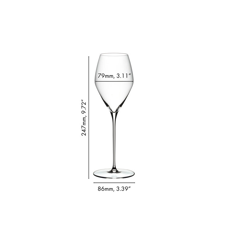 Elegant Clear Glass Wine Goblets Set of 2