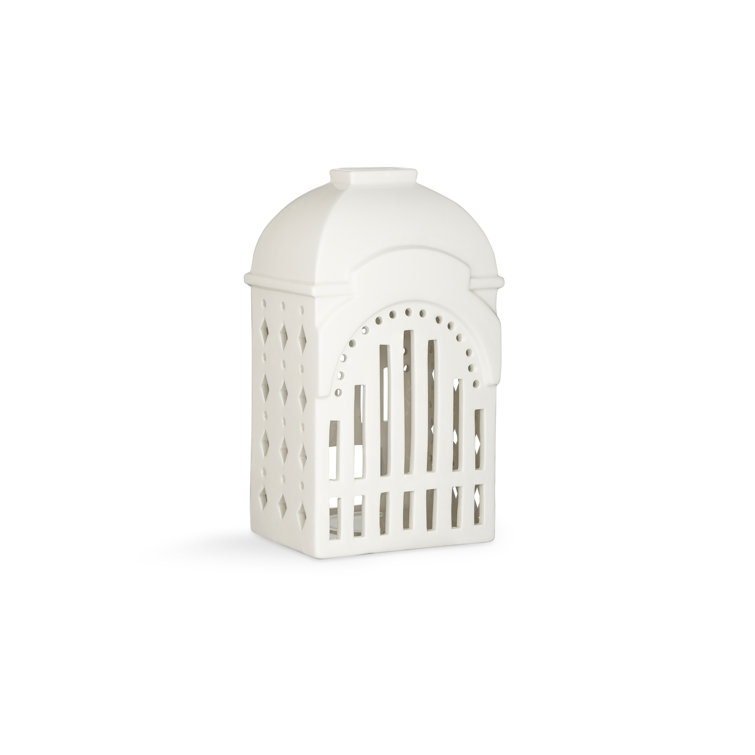 White Ceramic Scandinavian Hanging Candle Holder