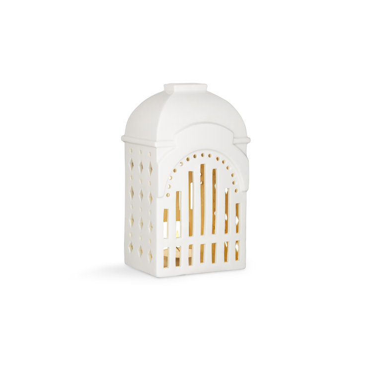 White Ceramic Scandinavian Hanging Candle Holder