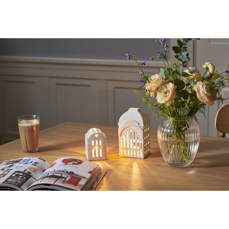 White Ceramic Scandinavian Hanging Candle Holder