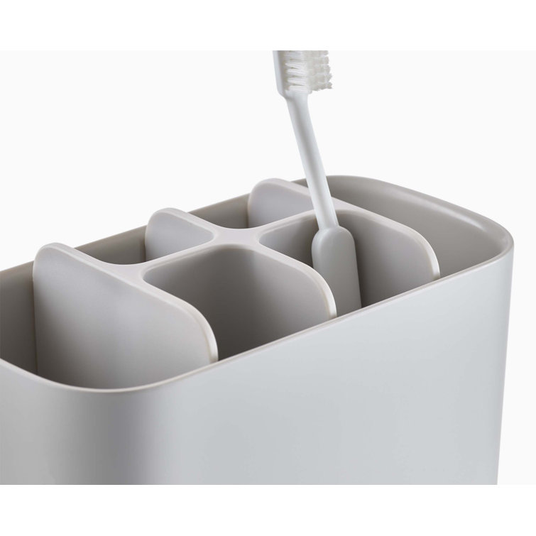 Joseph Joseph Large Ecru Plastic Toothbrush Holder with Matte Finish