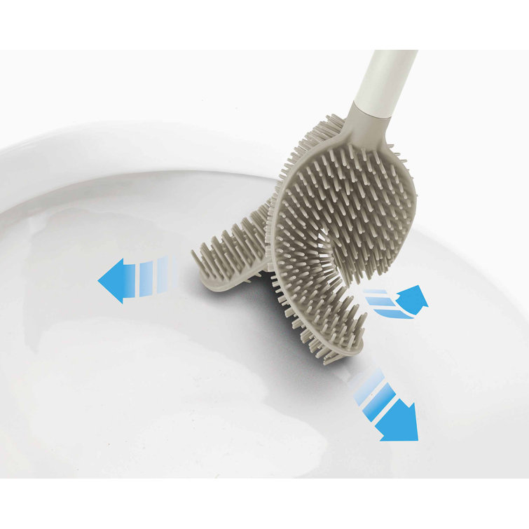 Ecru Matte Finish Advanced Toilet Brush with Holder