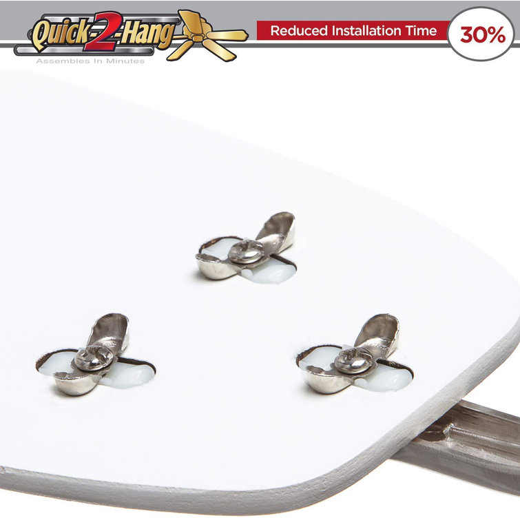 52" White Flush Mount LED Ceiling Fan with Light