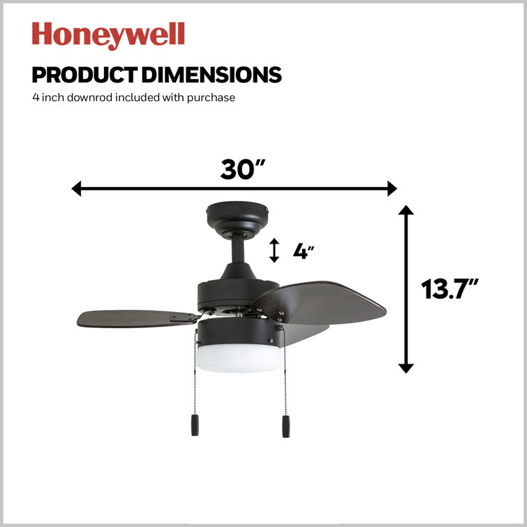 Ocean Breeze 30" Bronze LED Ceiling Fan with Reversible Blades