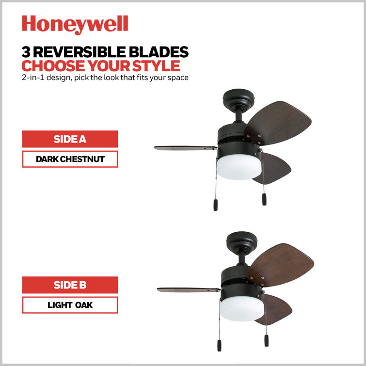 Ocean Breeze 30" Bronze LED Ceiling Fan with Reversible Blades