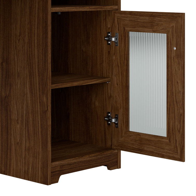 Modern Walnut L-Shaped Desk with Hutch and USB Hub