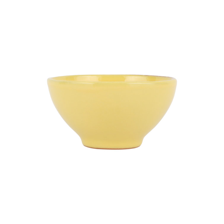 Saffron Yellow Terra Cotta Cereal Bowl, 6" Diameter