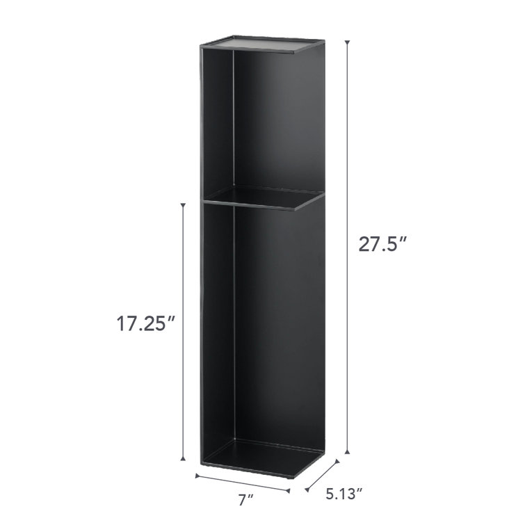 Black Steel Minimalist Bathroom Toilet Organizer