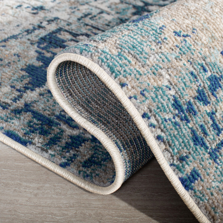 Gray Synthetic Hand-knotted Square Area Rug, 3' x 3'