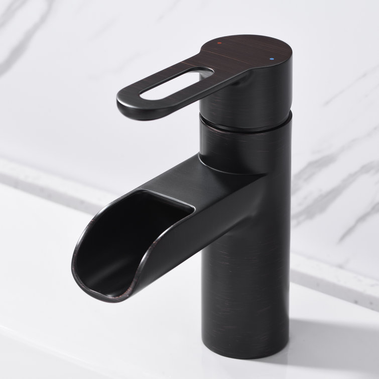 Oil Rubbed Bronze Single Handle Waterfall Bathroom Faucet