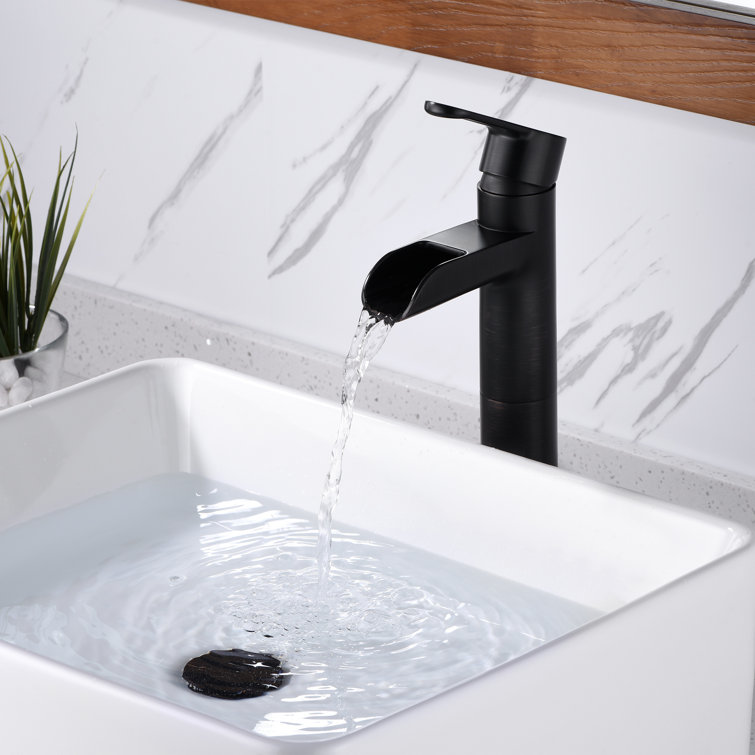 Oil Rubbed Bronze Single Handle Vessel Sink Faucet with Drain Assembly
