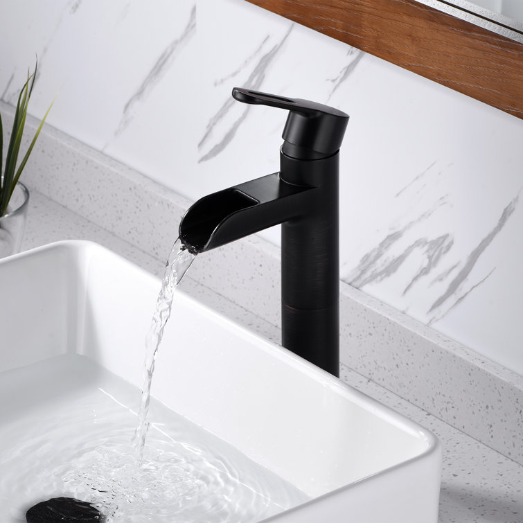 Oil Rubbed Bronze Single Handle Vessel Sink Faucet with Drain Assembly