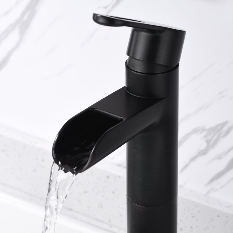Oil Rubbed Bronze Single Handle Vessel Sink Faucet with Drain Assembly