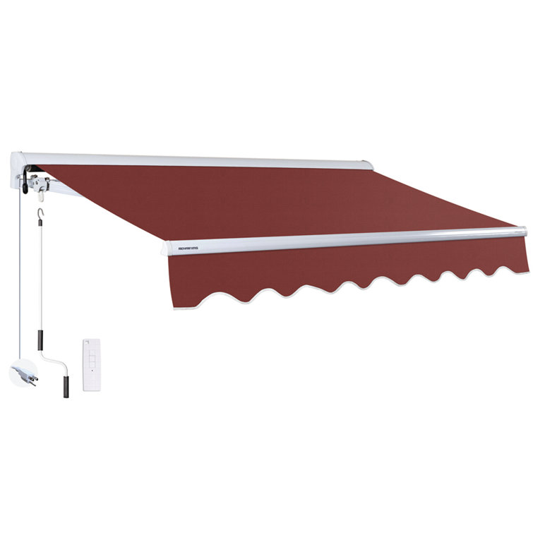 Terracotta Electric Retractable Awning with Premium Acrylic Fabric