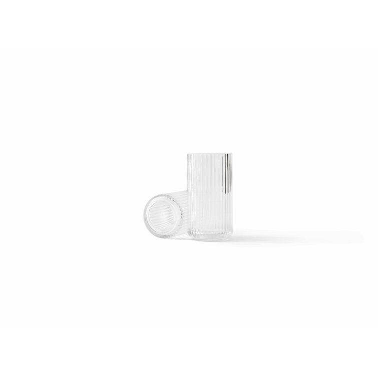 Elegant White Porcelain Fluted Table Vase