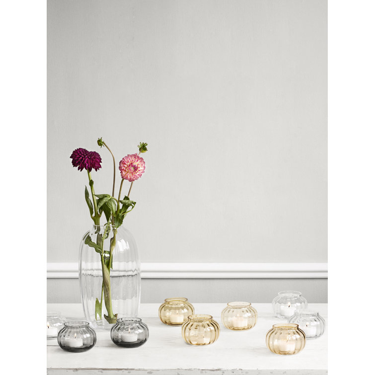 Clear Glass Primula Tealight Candle Holder