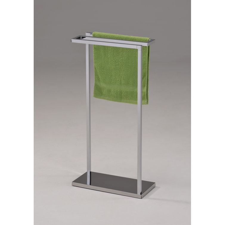 Modern Chrome Freestanding Towel Rack with Three Bars