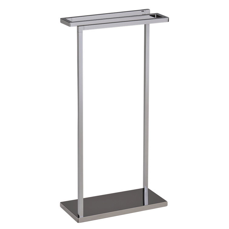 Modern Chrome Freestanding Towel Rack with Three Bars