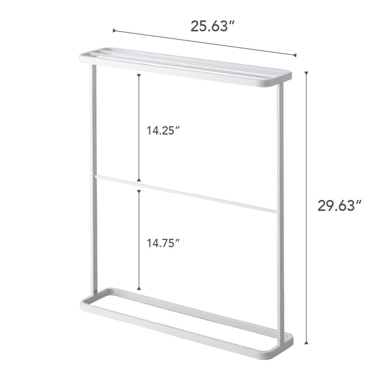 White Steel Modern Bathroom Towel Stand