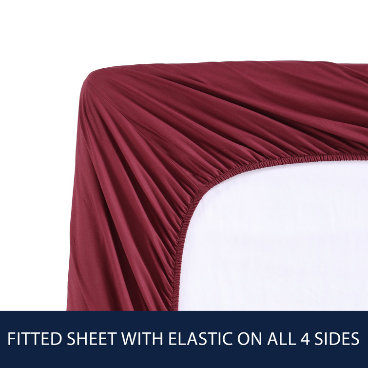 Full Size White Cotton Percale Sheet Set