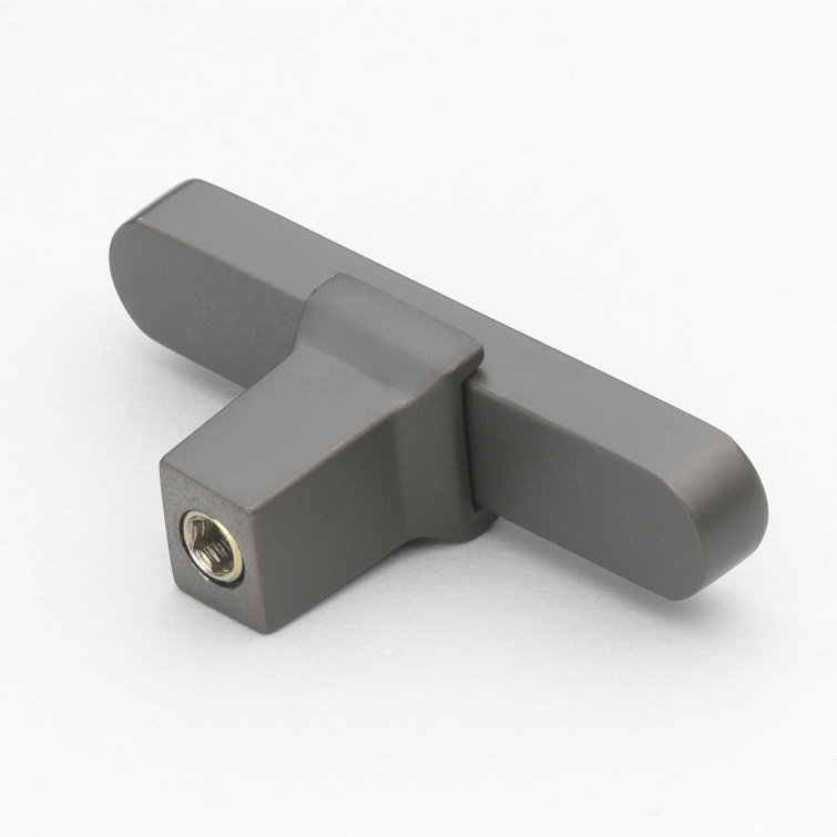 Graphite Brushed Modern T-Handle Cabinet Knob 2.25"