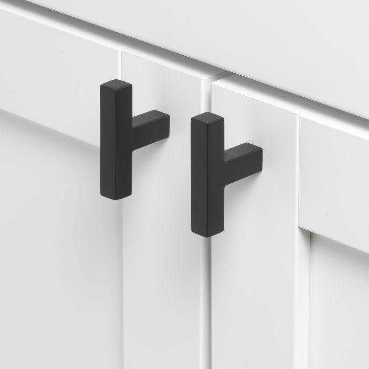 Matte Black Steel 2" T-Handle Bar Knob Multipack