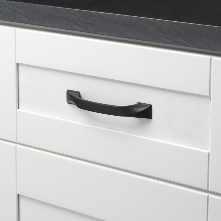 Matte Black Zinc Alloy Cabinet Bar Pull with Mounting Hardware