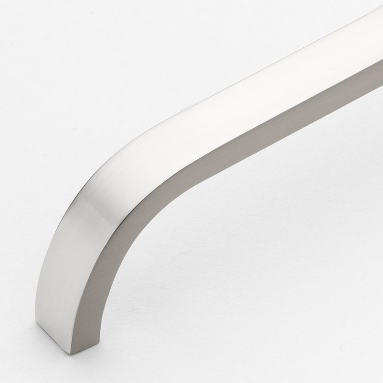 Satin Nickel 5-1/4 inch Curved Cabinet Bar Pull