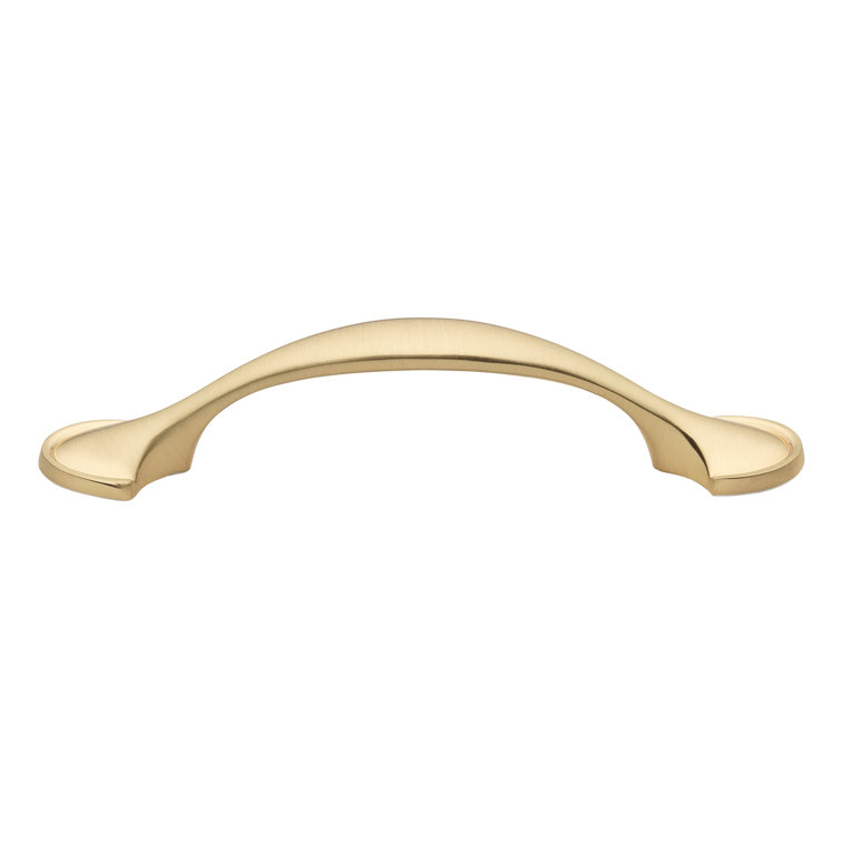 Gold Brushed Arch Cabinet Pull with Mounting Hardware